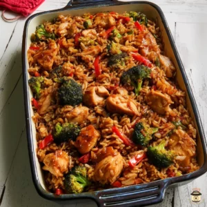Teriyaki Chicken and Rice Casserole: Easy 5-Step Baked Weeknight Dinner