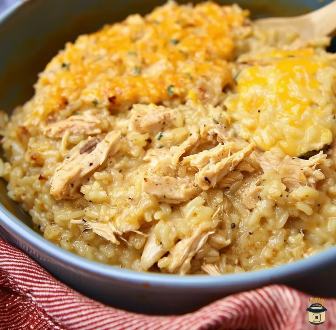 Crock Pot Chicken & Rice Casserole – Easy Cheesy Comfort Food Recipe