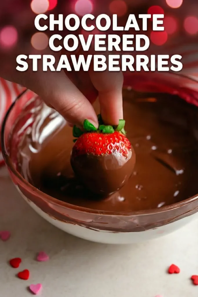 Homemade chocolate covered strawberries