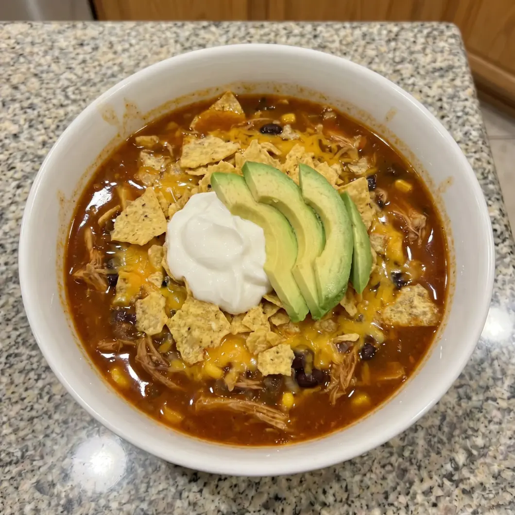 Crockpot Chicken Tortilla Soup