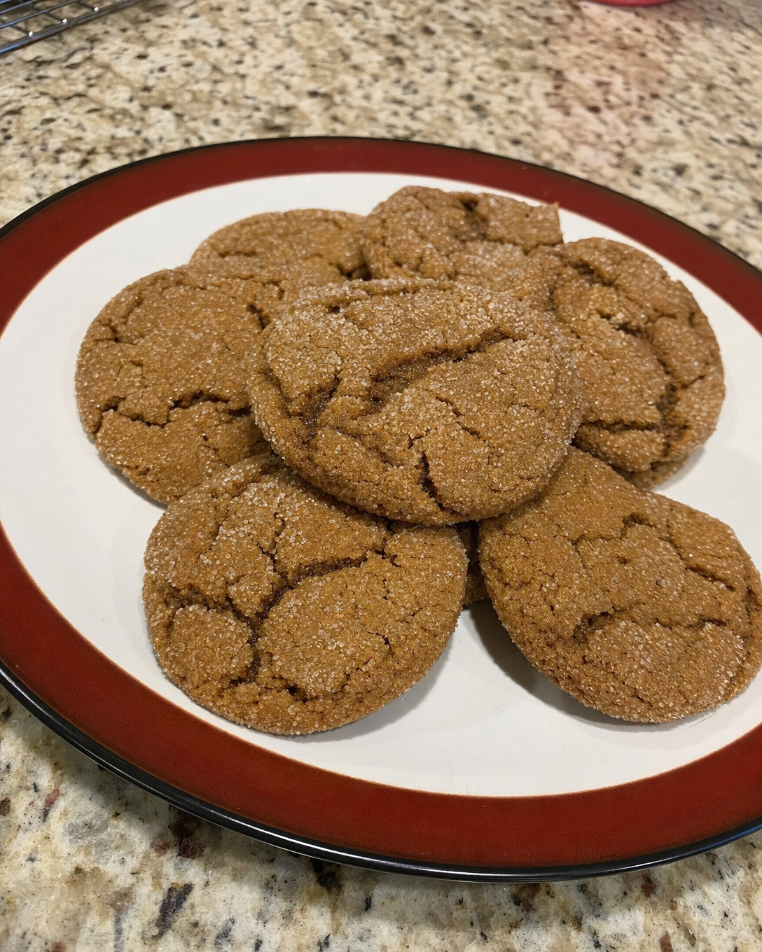 Old-Fashioned Molasses Cookies close up