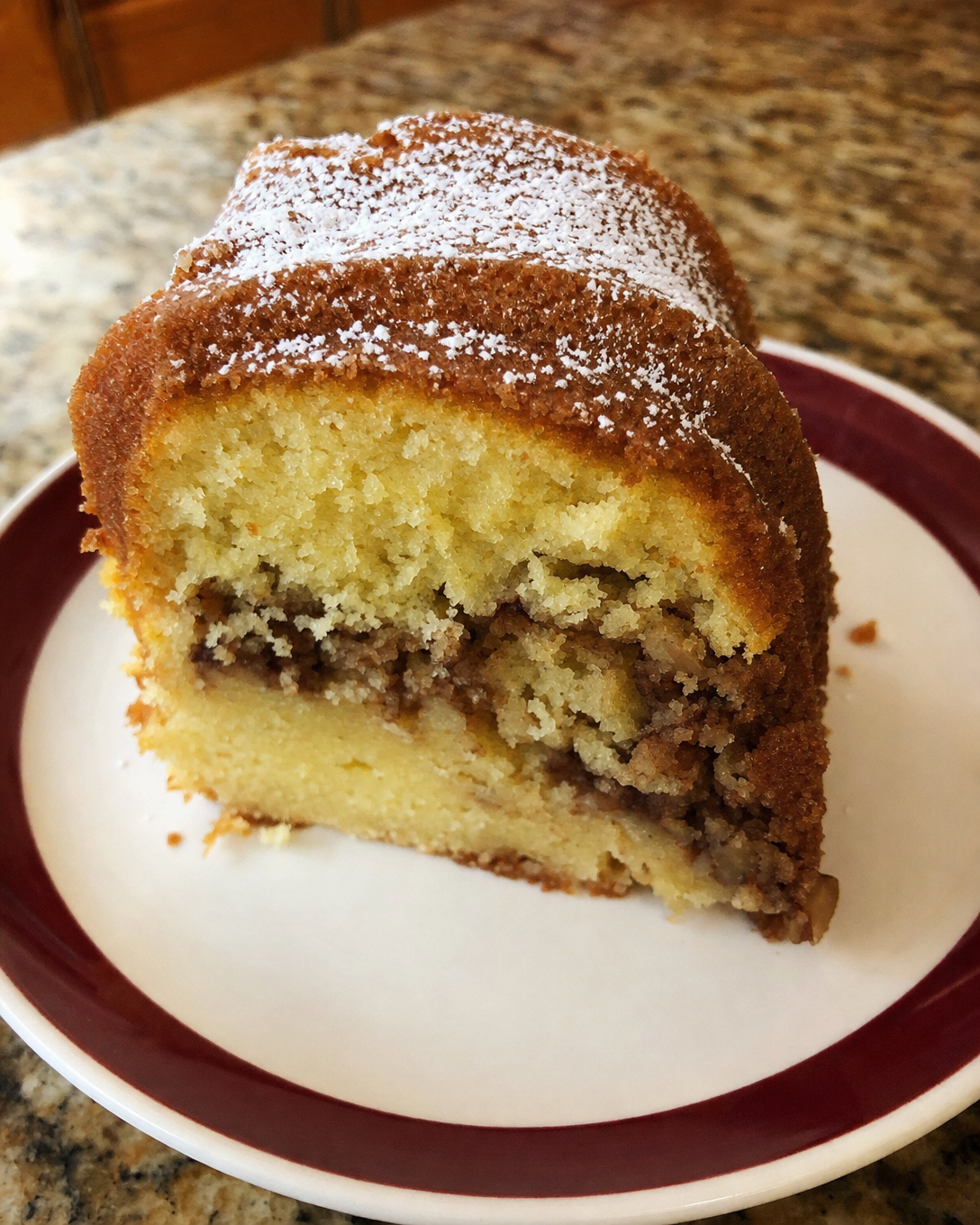 Old-Fashioned Sock-It-To-Me Cake close up