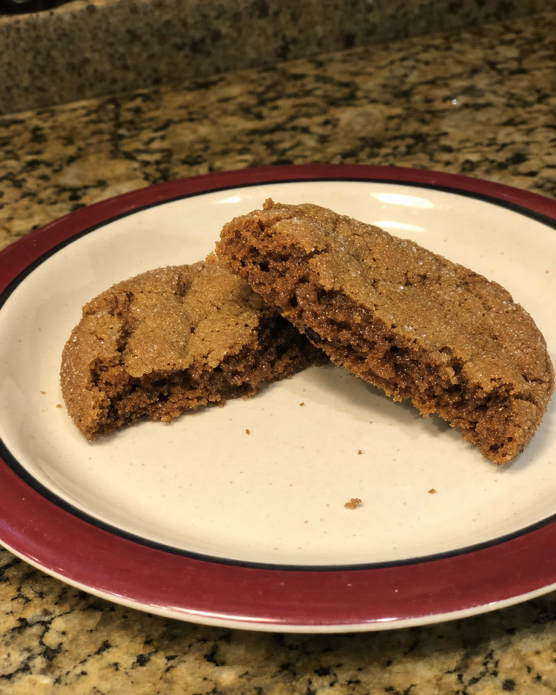 Old-Fashioned Molasses Cookies ready to serve