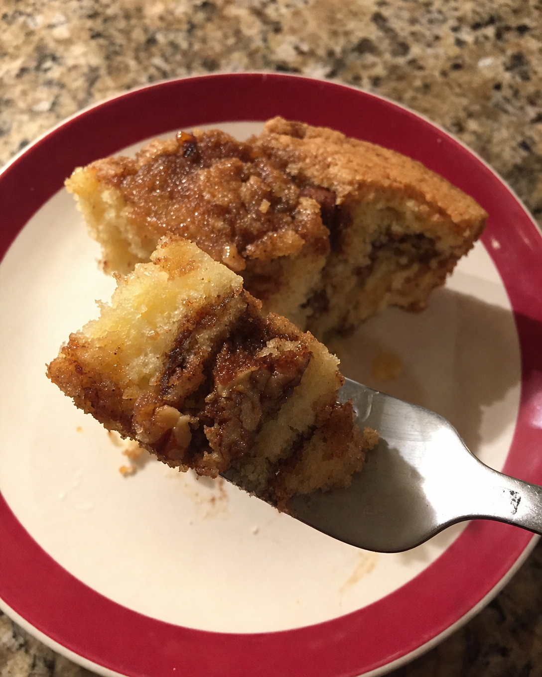 Old-Fashioned Sock-It-To-Me Cake ready to serve