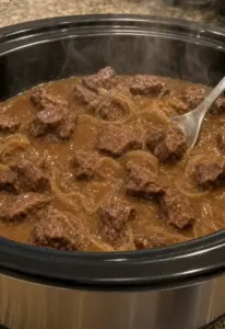 Crockpot Beef Tips and Gravy Recipe | Easy Slow Cooker Dinner