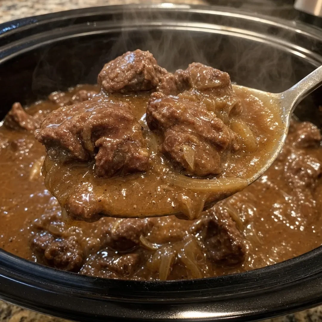 Crockpot Beef Tips And Gravy - crockpot-beef-tips-and-gravy-recipe-easy-slow-cook-3