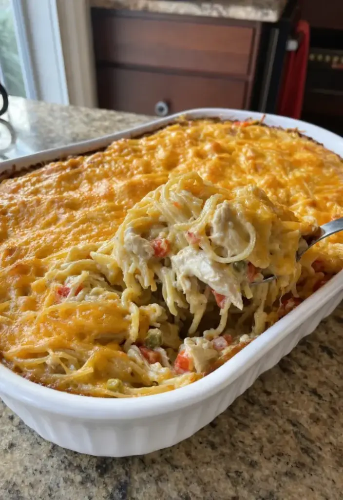 Easy Chicken Spaghetti Casserole Recipe - Easy Chicken Spaghetti Casserole Recipe