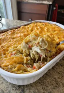 Easy Chicken Spaghetti Casserole Recipe