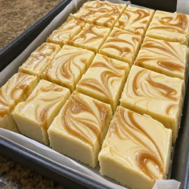 white chocolate caramel fudge