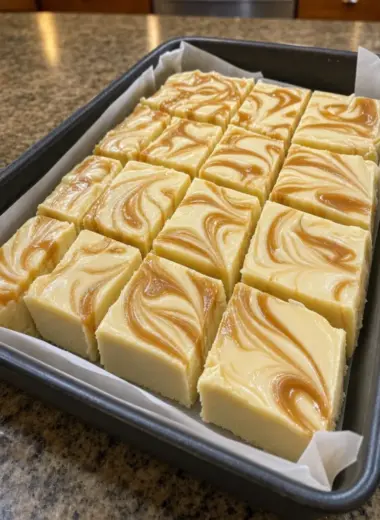 white chocolate caramel fudge