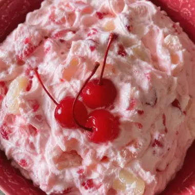 pink cherry jell-o fluff recipe