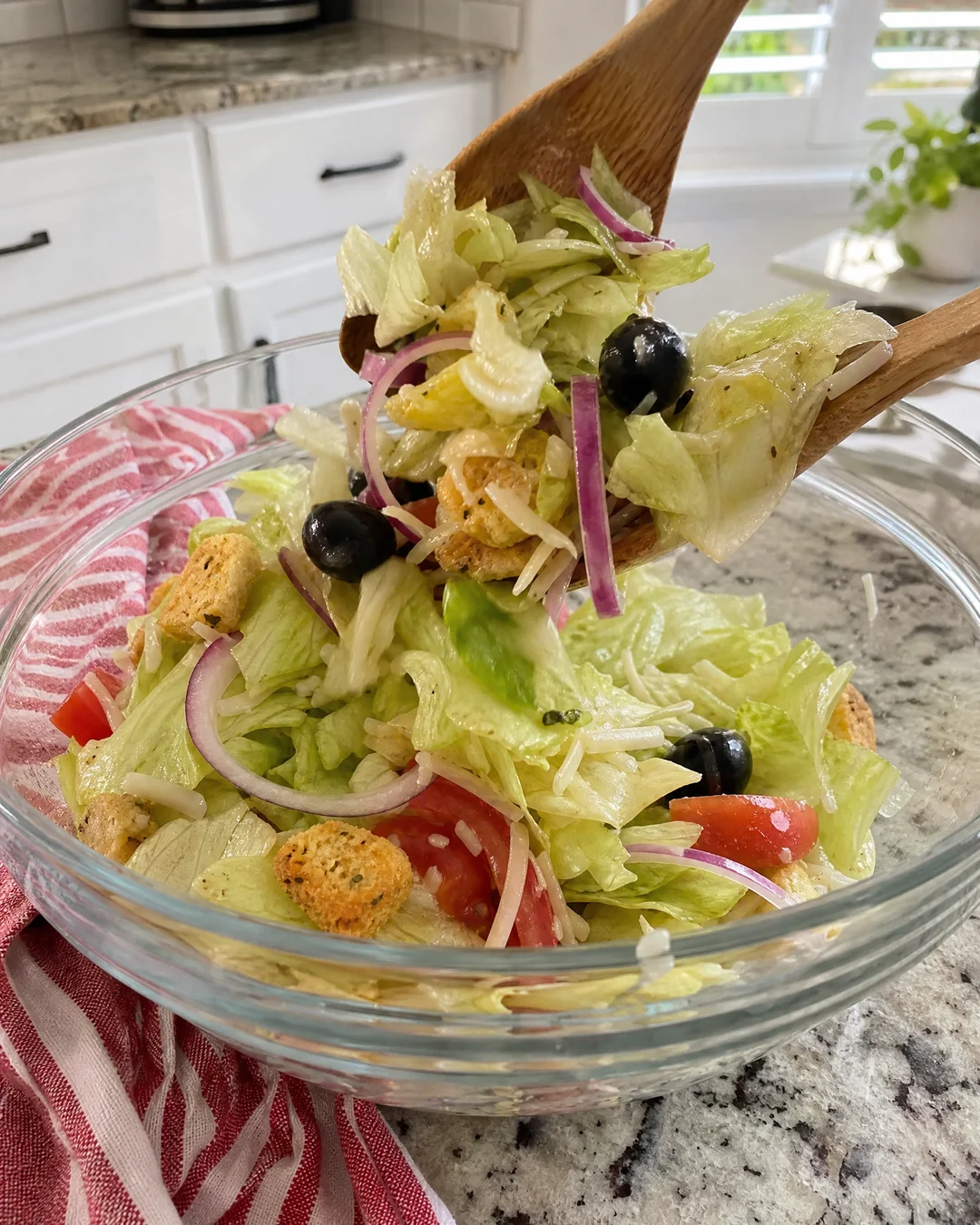 Olive Garden Salad Close-Up