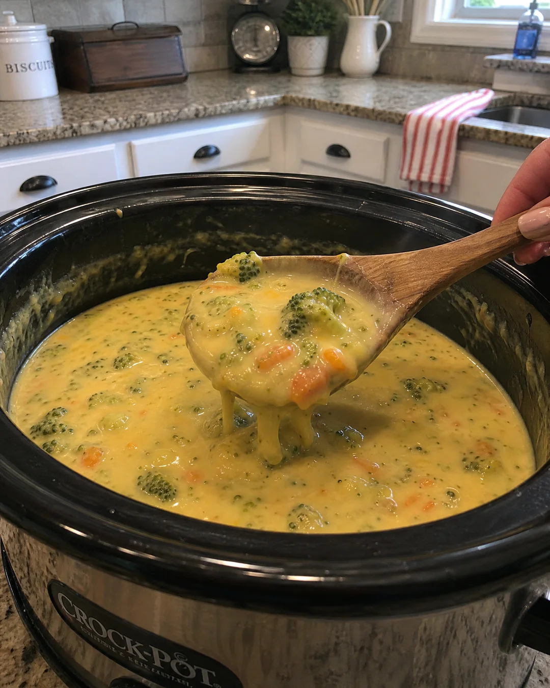 Crockpot Broccoli Cheddar Soup